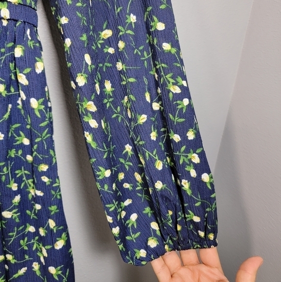 BOOHOO RUCHED WAIST FLORAL TEA DRESS NEW SIZE 8 D135 - Picture 7 of 11